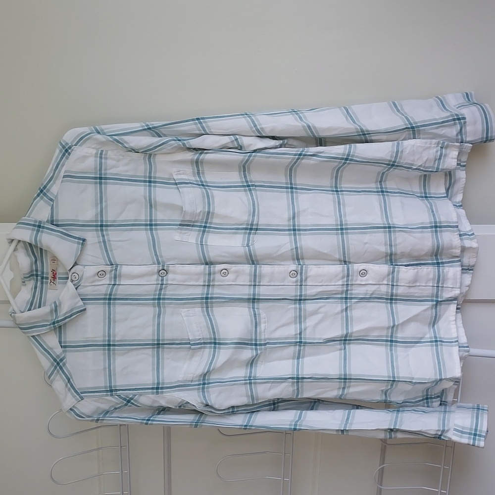 Faherty Sierra Flannel Shirt Long Sleeve Coastal Windowpane Plaid